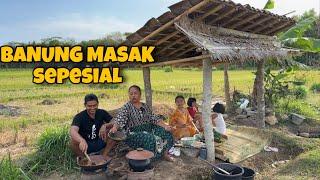 MASAK KARO ANAK ANAK || MASAK URAP KENIKIR || INDAHNYA MASA TUA DI DESA