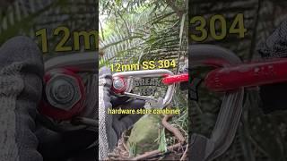 BREAK TEST: Hardware store 12mm 304 Stainless Steel captive eye Carabiner, China made