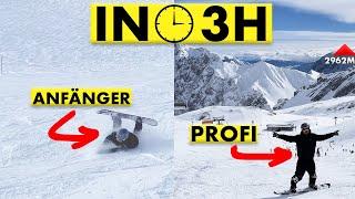 IN 3 STUNDEN Snowboard lernen?! | Selbstexperiment