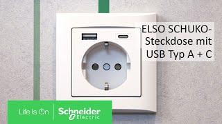 Die neuen USB SCHUKO-Steckdosen Typ A+C von ELSO | Schneider Electric