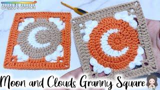 CROCHET “Moon and Clouds” Granny Square | Tutorial