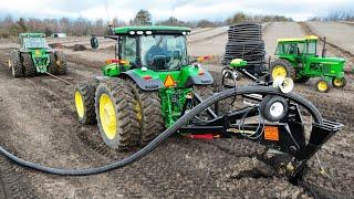 Laying Tile with New Tractor & Soil-Max Plow! (Start to Finish)