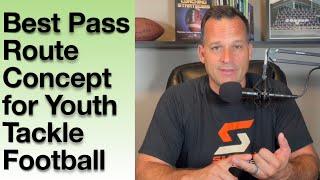 Best Pass Route Concept for Youth Tackle Football