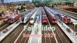 Großes Fahrvideo auf meiner Modelleisenbahn Anlage in H0, Sommer 2021