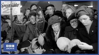 1953: Hunting for BARGAINS in the NEW YEAR SALES | Newsreel | Voice of the People | BBC Archive