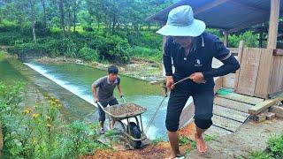 Together process quickly fixes problems after a flood. Rebuild the wooden bridge