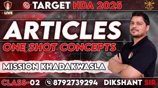 NDA 1 2025 English | Articles in Grammar | NDA Free Classes | NDA Online Coaching | Dikshant Sir