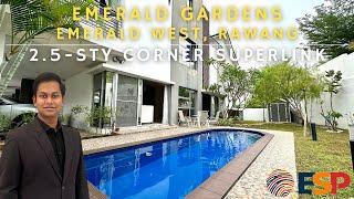 For Sale (WTS) | Emerald Gardens, Emerald West Rawang | 2.5-Sty Corner Superlink w Private Pool