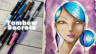  My 21 TOP TIPS for FLAWLESS Tombow Marker Coloring on your Mixed Media PORTRAITS!