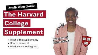 Harvard 101: The Harvard application supplement