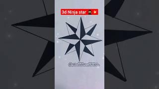 how to draw 3d Ninja star #shorts