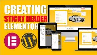 How To Create Sticky Header in Elementor Pro From Scratch | Web Development in 2024