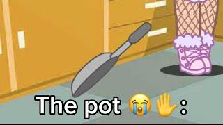 Trying to steal food from the pot: 