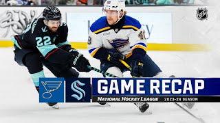 Blues @ Kraken 1/26 | NHL Highlights 2024