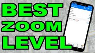 Best ZOOM LEVEL when trading with a phone
