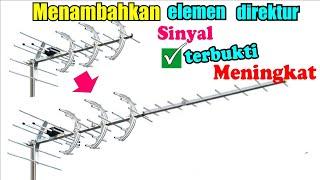 menambah elemen direktur pada antena terbukti sinyal meningkat