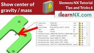 NX | Show center of gravity in model, assembly and drawing