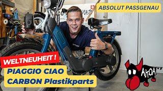 Carbon Look Anbauteile Akoa Piaggio Ciao! Mica zeigt dir wie gut diese passen