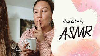 ASMR Friend, Hair and Body Relax, Scratching, Hairbrushing, Tapping on Skin (German/Deutsch)
