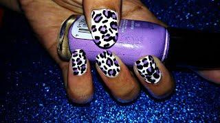 Easy LEOPARD print nail art