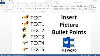 How to Insert Picture Bullet Points In MS Word