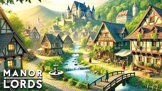 MANOR LORDS Relaxing Longplay Building a Medieval Village | Stress Relief & Fall Asleep