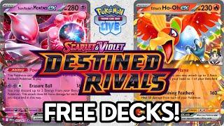 Free Mewtwo ex & Ho-Oh ex decks added to PTCGL! [Destined Rivals Battle Pass]