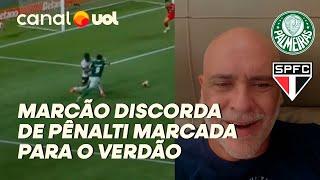 EX-GOLEIRO MARCOS DIZ QUE NÃO FOI PÊNALTI EM PALMEIRAS X SÃO PAULO: 'VÃO FICAR PUTO COMIGO’