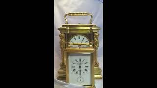 Fully Restored High Quality GIANT Grande Sonnerie Carriage Clock by Drocourt, c1880