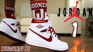 A CLEAN SLEEPER!! EARLY LOOK JORDAN 1 HIGH 85 BURGUNDY DETAILED REVIEW & ON FEET W LACE SWAPS!!