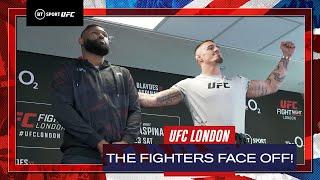 The fighters come face-to-face! | Curtis Blaydes v Tom Aspinall | UFC London Fight Week