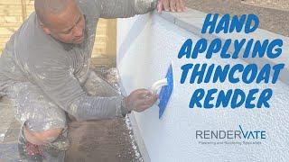 How to Apply thincoat render by hand!