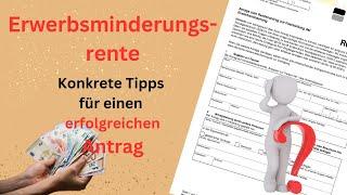 Erwerbsminderungsrente - Konkrete Tipps zur Beantragung