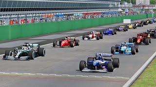 All F1 2019 Cars vs All F1 1995 Cars - Monza