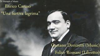 Enrico Caruso - Una furtiva lagrima (English, Persian, Italian SUB) Gaetano Donizetti انریکو کاروسو