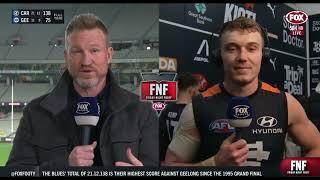 Patrick Cripps - Fox Footy Interview after the Blues beat Geelong - AFL Round 15 2024