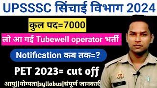 Upsssc tubewell operator new vacancy 2024: tubewell operator recruitment: junior assistant exam date