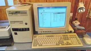 The newly rebuilt Windows 3.1 computer with DOS Shell