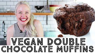 Vegan Double Chocolate Muffins Recipe • I'm Back! :)