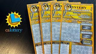 $750K PRIZE MYSTERY CROSSWORD SCRATCHERS #scratchcards #lotto #calottery