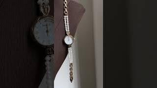 Dainty Gold Round Freshwater Pearl Bracelet Ladies Watch #fashion #watch #watchstyle #aesthetic