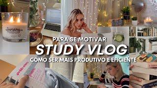 STUDY VLOG para se motivar | como ter um estudo eficiente com uma rotina leve