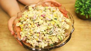 I never get tired of eating this delicious salad! Light salad with Chinese cabbage