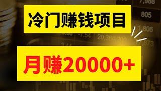 2022网赚，分享冷门网上赚钱项目！冷门赚钱项目，月赚20000+，小白也可上手！