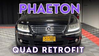 VW Phaeton – Quad D2S Mikroprojektor Nachrüstung + LED-Streifen