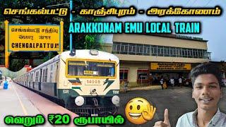 ARAKKONAM EMU TRAIN TRAVEL VLOG !!! Chengalpattu To Arakkonam | Scenic Route