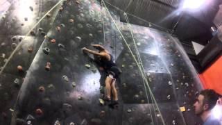 Rockface indoor climbing