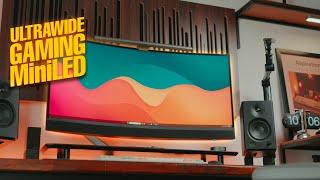 Mempercantik SETUP Kerja Editor Pakai Monitor Ultrawide 2K 180Hz MiniLED Bonus SOUNDBAR