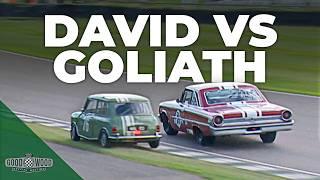 Mini and Galaxie in David vs Goliath battle at Goodwood