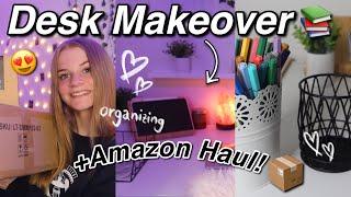 DESK MAKEOVER+Amazon Haul!*organizing* | kathie